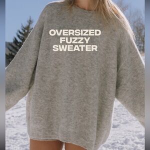 Gray oversized daily drills sweater